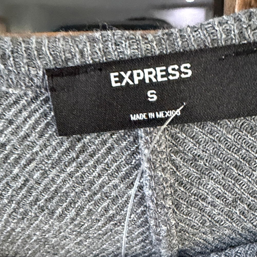 Express Heather Gray Knit Top - Picture 3 of 3